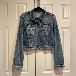 Guess Jeans Stretch Cropped Denim Jacket